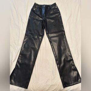 Forever 21 Black Faux Leather Trousers